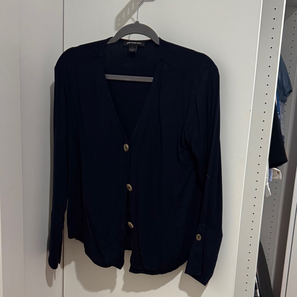 Something Navy Midnight Blue Top